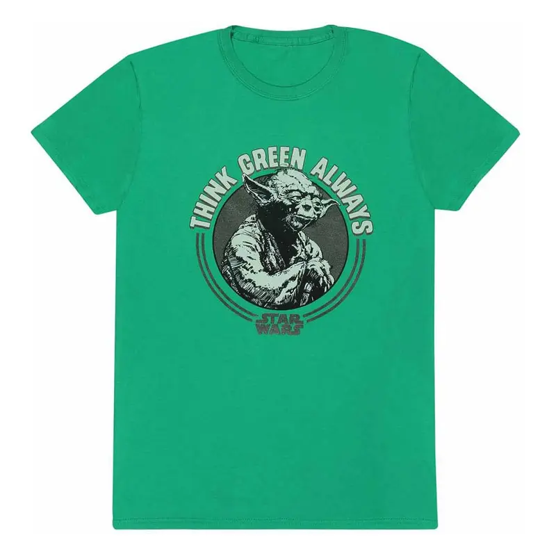 Star Wars Yoda Think Green Always T-Shirt – Green Graphic Tee