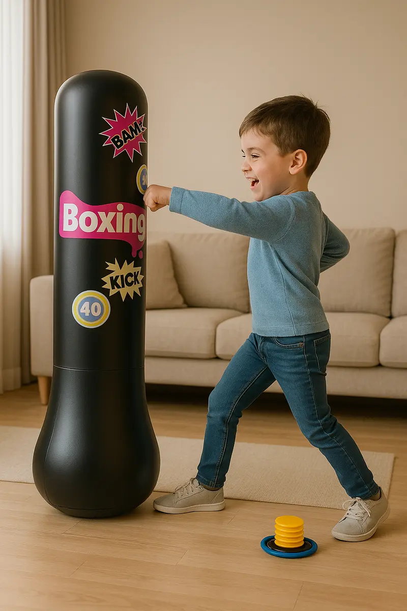 StootPlezier™ – Opblaasbare Bokszak  – Actief Spel voor Kinderen