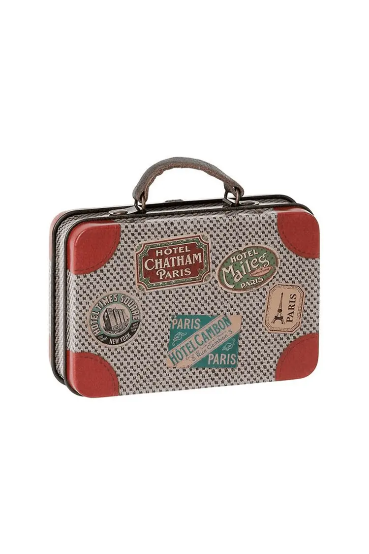 Suitcase. Metal - Grey Travel