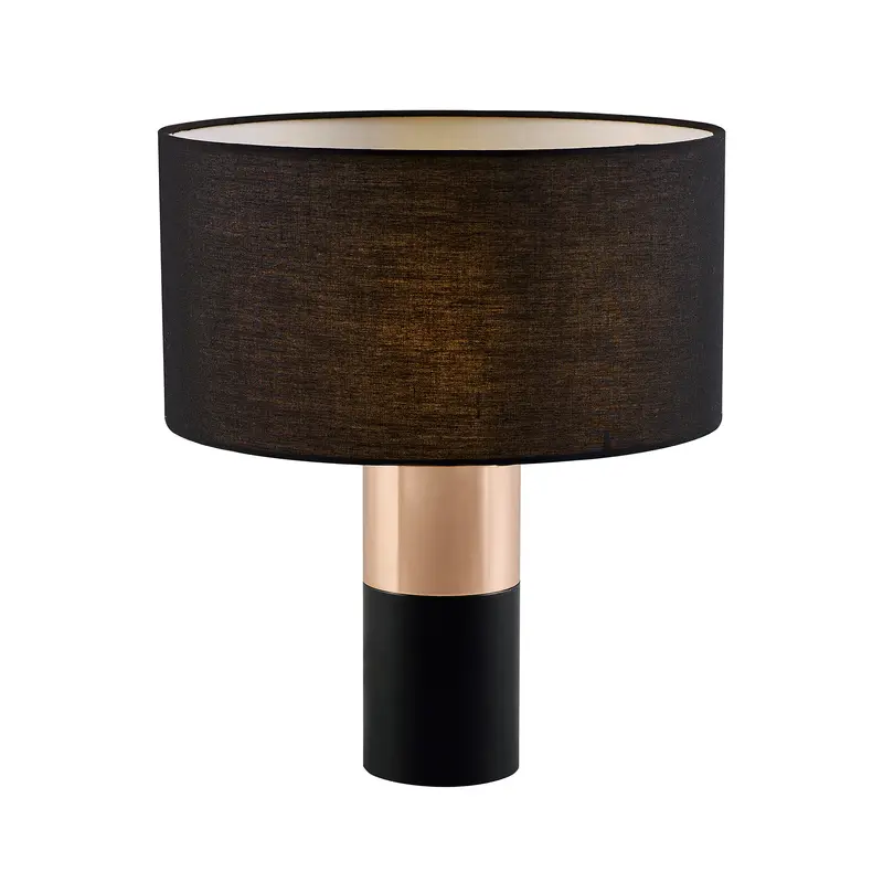 Teamson Home Ayden Table Lamp with Touch Control, Standing Light with Tap Sensor in Black