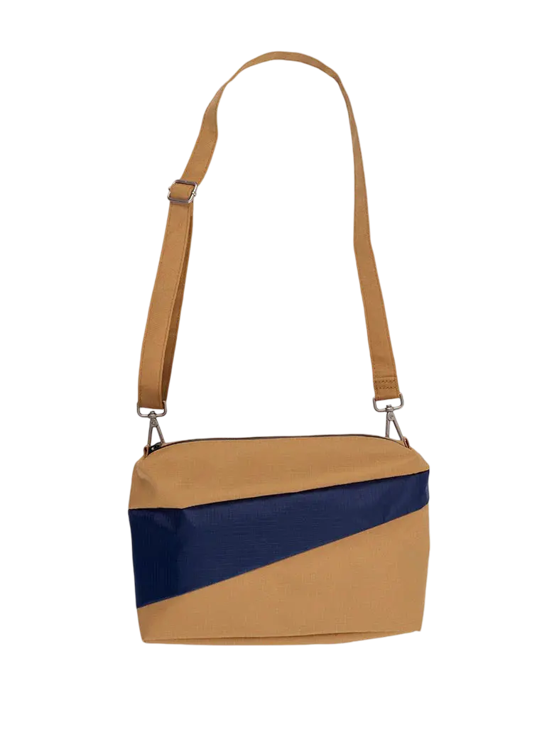 The New Bum Bag Camel & Navy Medium