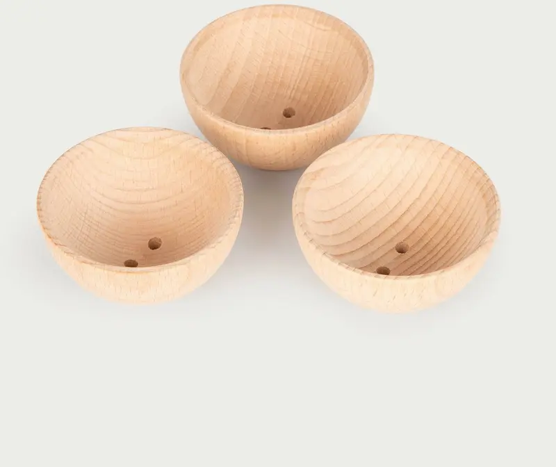 tickit | natuurlijke houten kommen (set van 3)