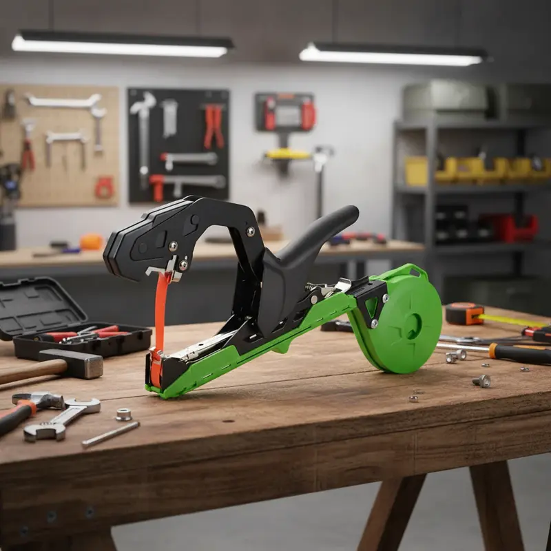 TieFastPro™ – Plant Bindapparaat met Tape Klemmen – Snelle Steun Bevestiging