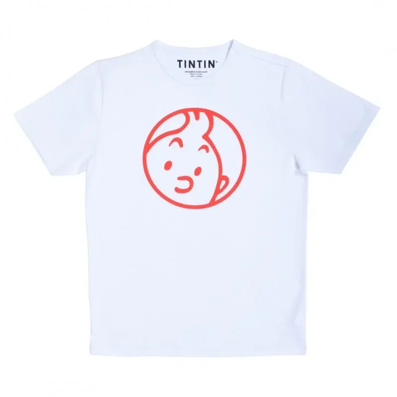 Tintin Face T-Shirt – White Graphic T-Shirt