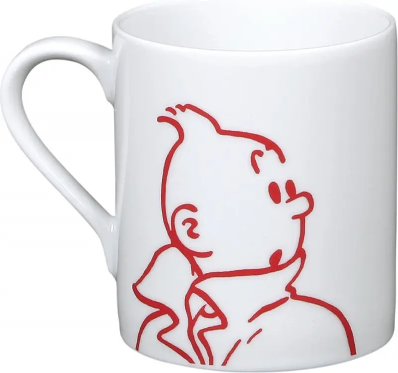 Tintin Mug with silhouette of Tintin