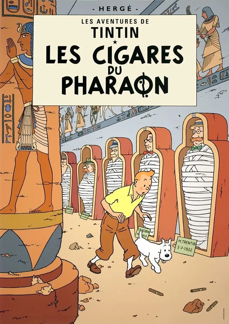 Tintin Poster Cigars of the Pharaoh 50x70cm