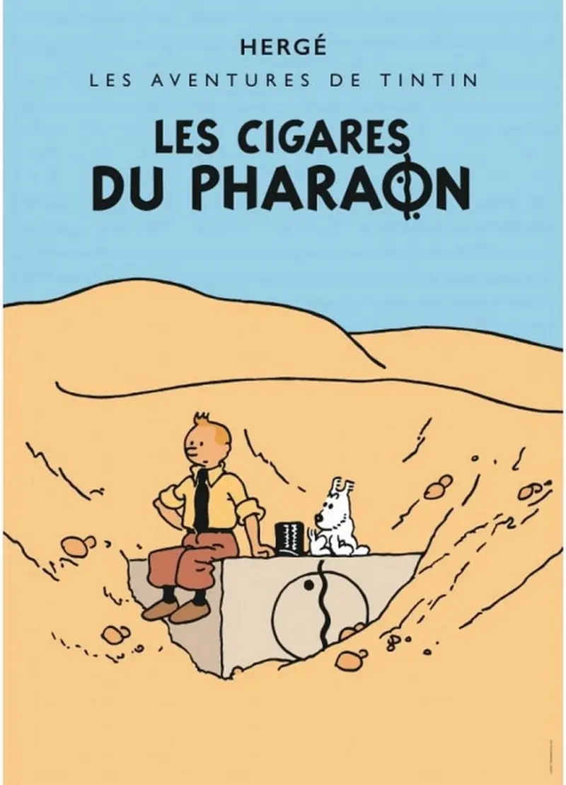 Tintin Poster Cigars of the Pharaoh 50x70cm