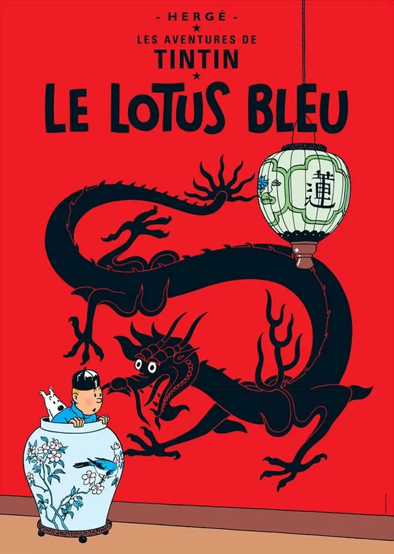 Tintin Poster-The Blue Lotus 50x70cm