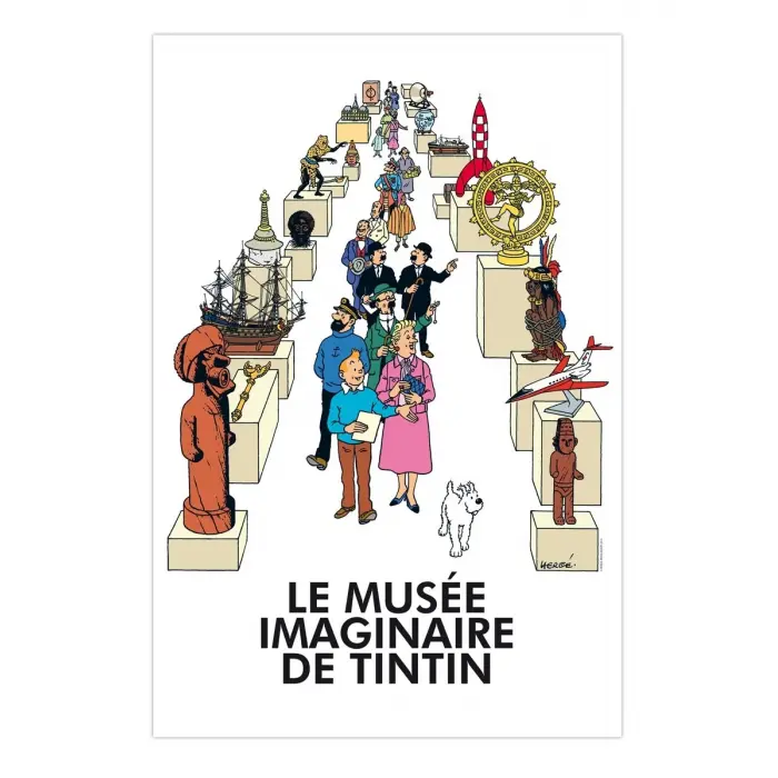 Tintin Poster The Museum of the Imagination 40x60cm - Official Tintin edition