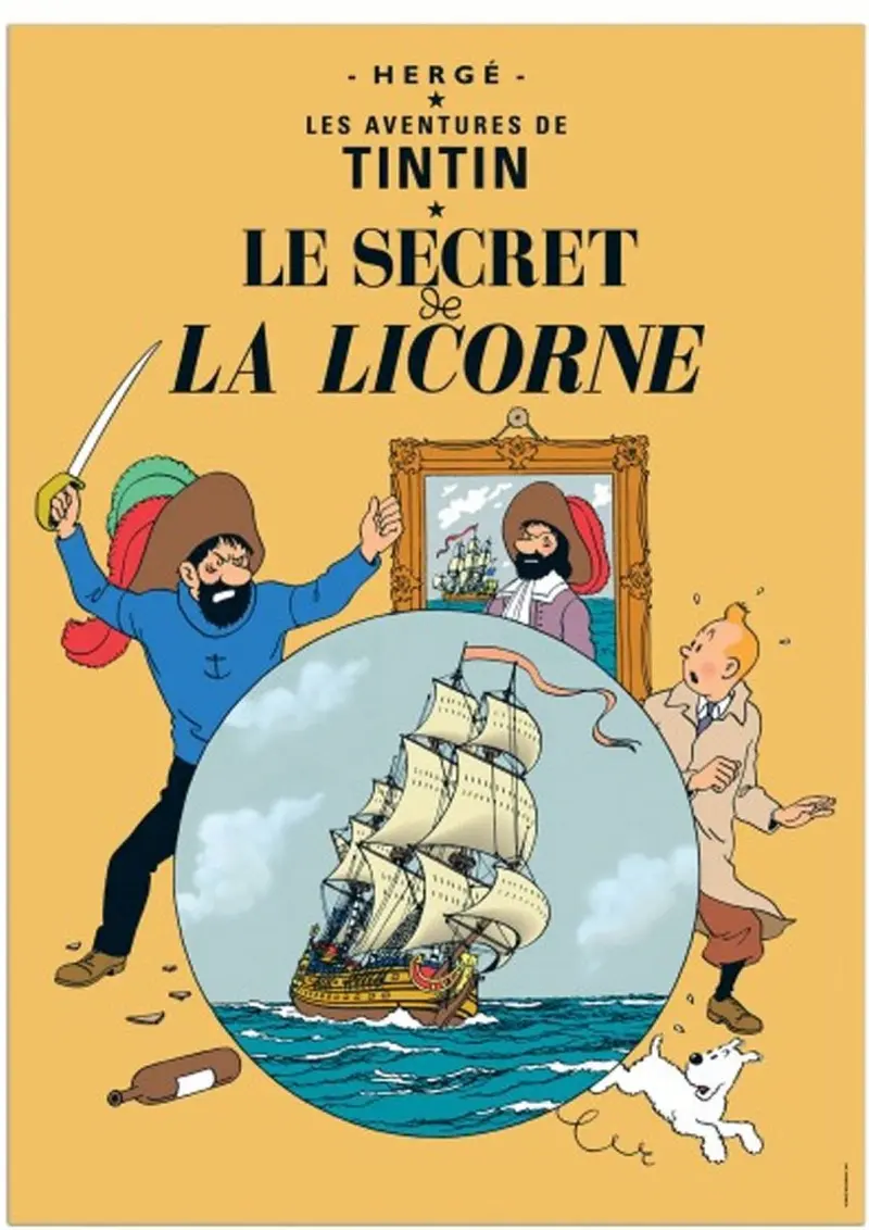 Tintin Poster-The Secret of the Unicorn 50x70cm
