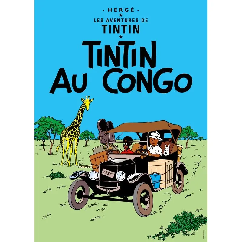 Tintin Poster Tintin au Congo 50x70cm