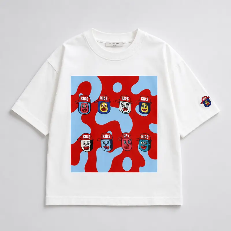 TinyTrend – Casual & Stijlvol – Kids T-shirt Met Kleurig Printontwerp