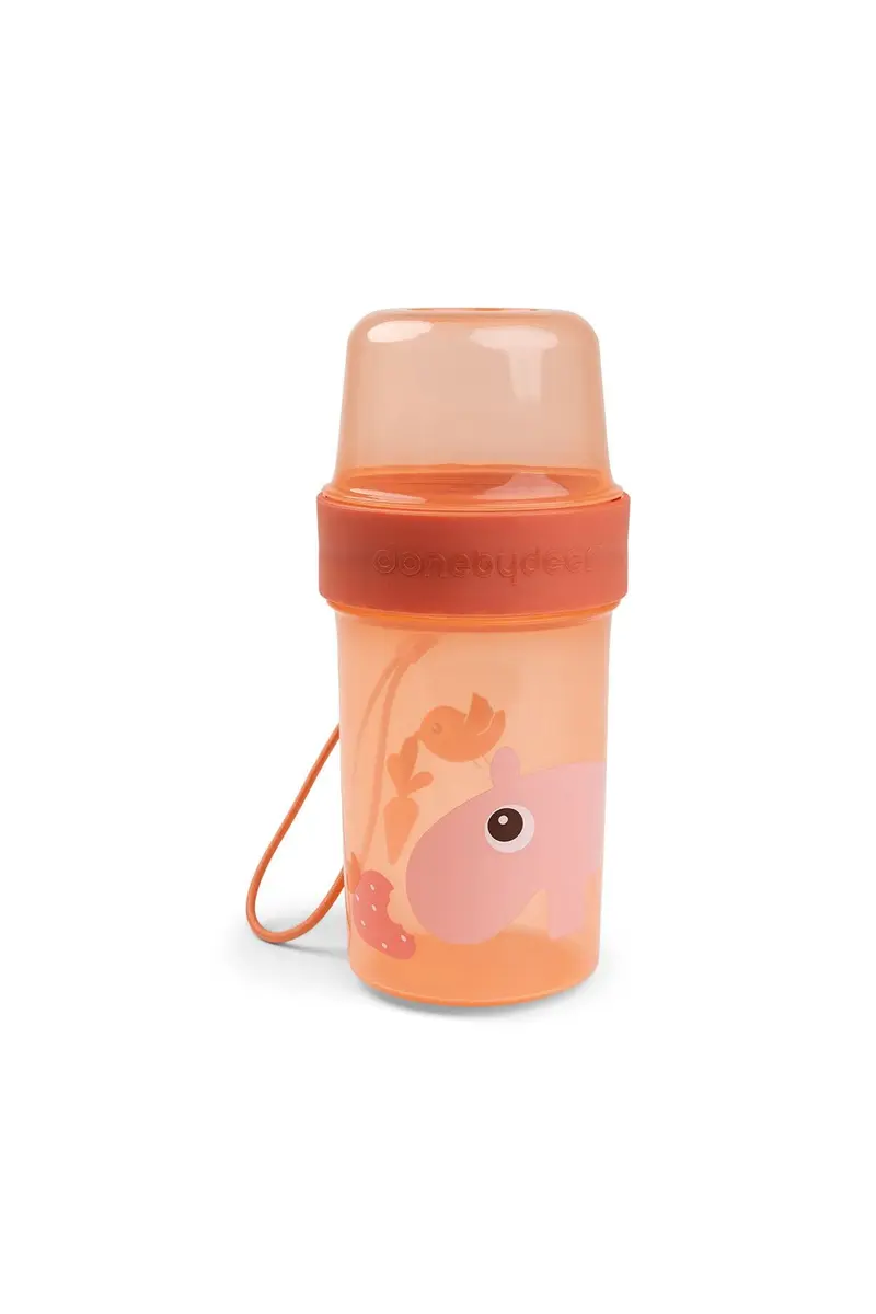 To go 2-way snack container L Ozzo Papaya