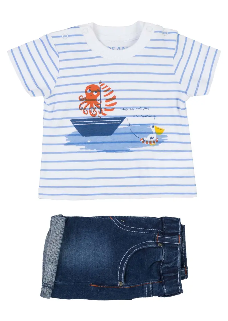 Tweedelige set, top en broek, jeans - Losan