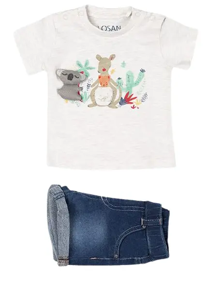 Tweedelige set, top en jeans broek - kangoeroe & koala, Losan