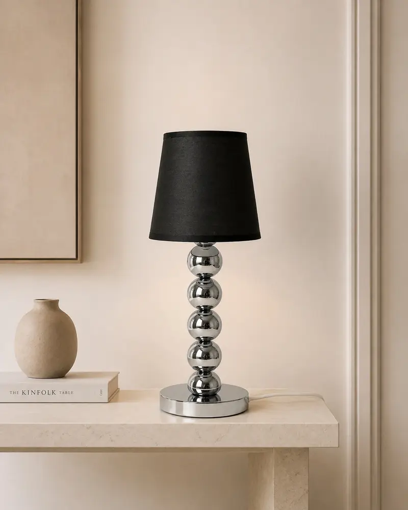 Valino Silver Orb Table Lamp Base