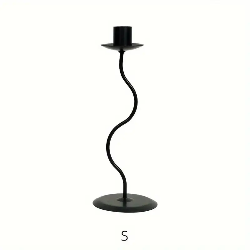 Veloria Golvende Kaarshouder - Gelakt IJzer, Sculpturaal Design