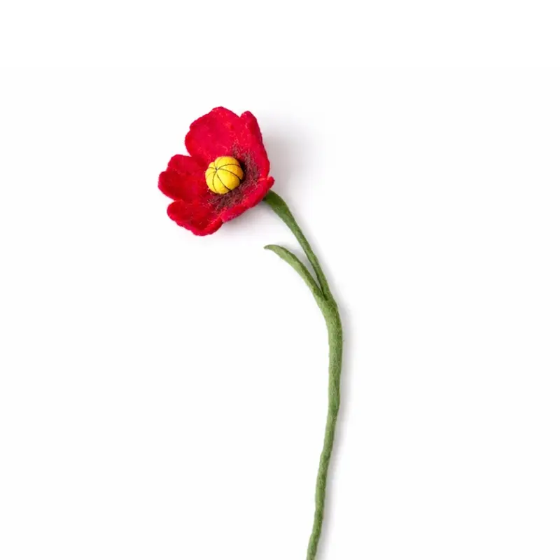 Vilten Bloem Rode Klaproos