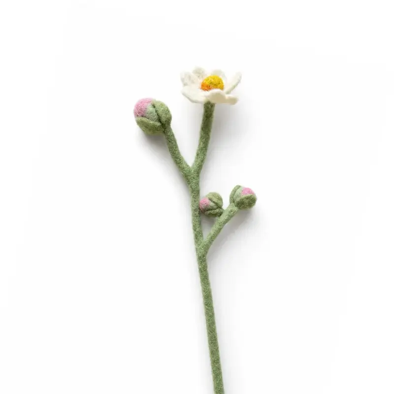 Vilten Bloem Witte Anemoon