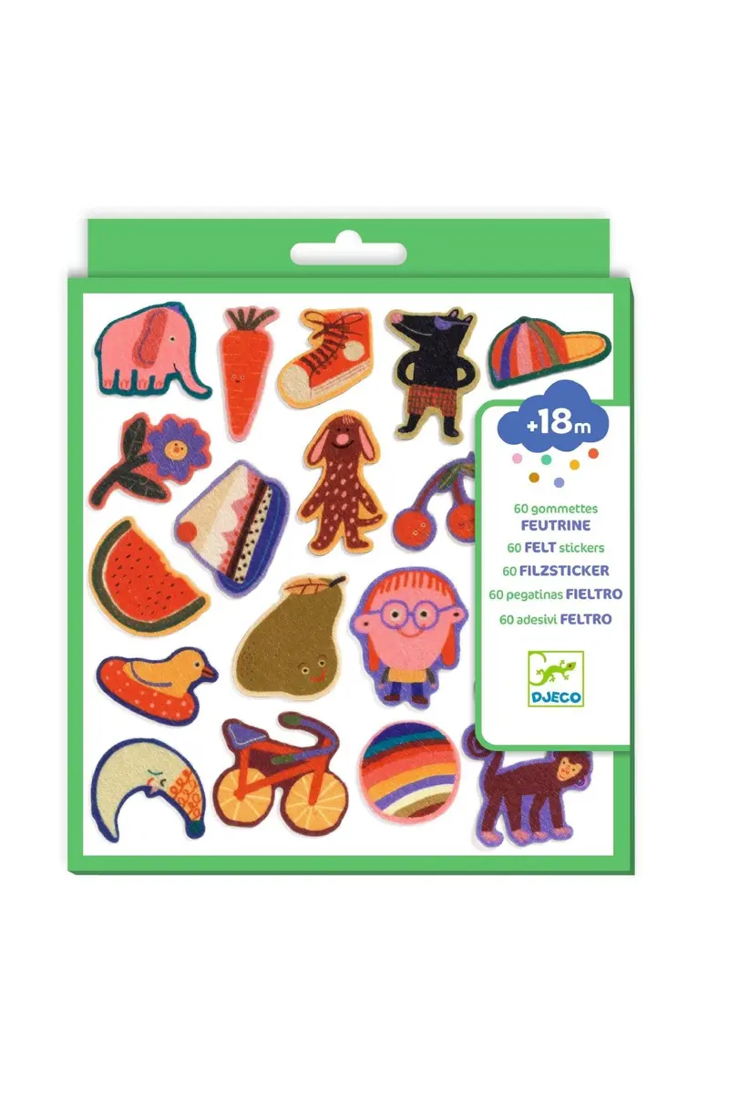 Vilten stickers (60 st) - de grappige
