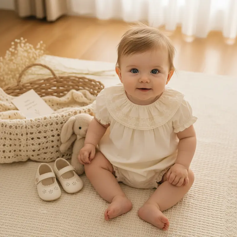 Vintage Rompers – Tijdloos & Zacht – Baby Jumpsuit