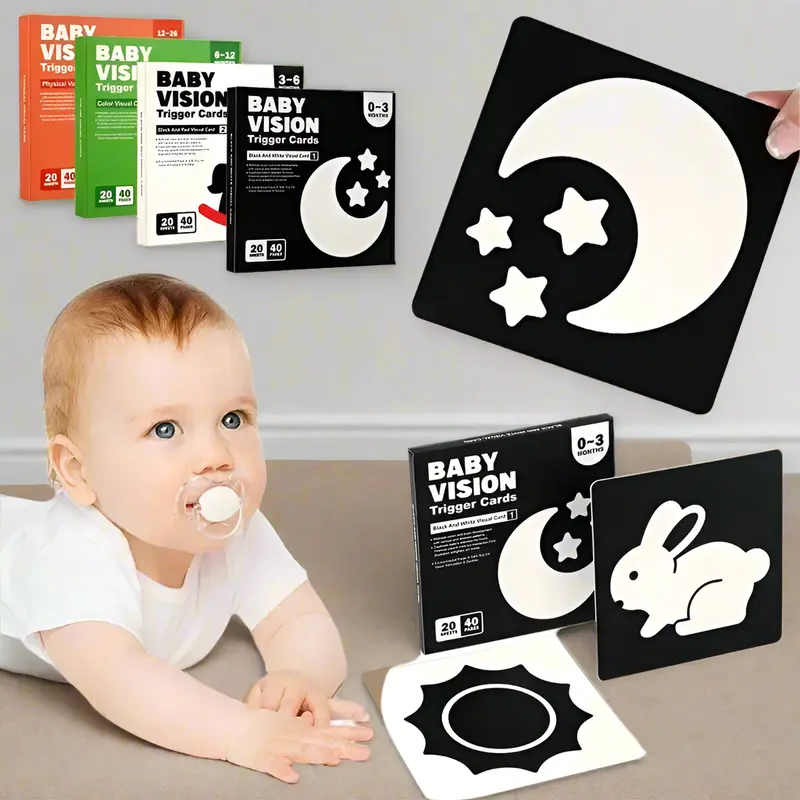 VisionBook – Educatief & Leerzaam – Baby Cognitie Kaartenboek