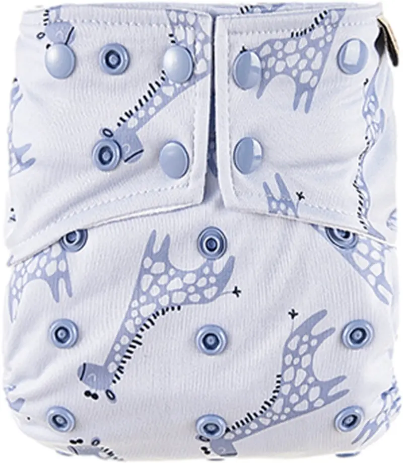 Wasbare pocketluier - Blue Giraffe
