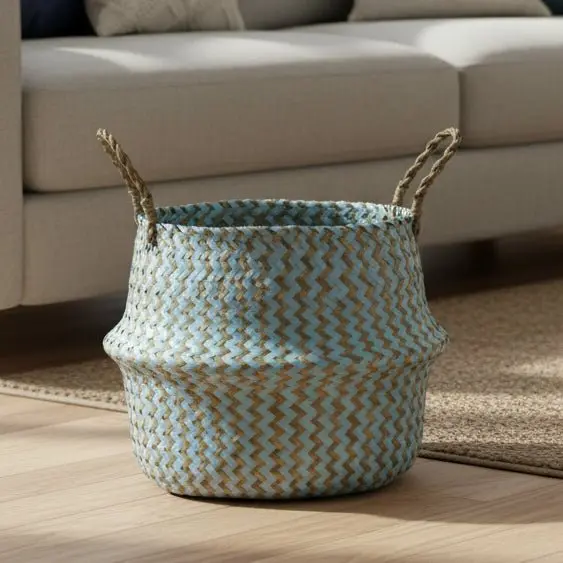 WillowBohoFold™ – Handgemaakte Wilgen Plantenmand – Opvouwbare Decoratie Mand