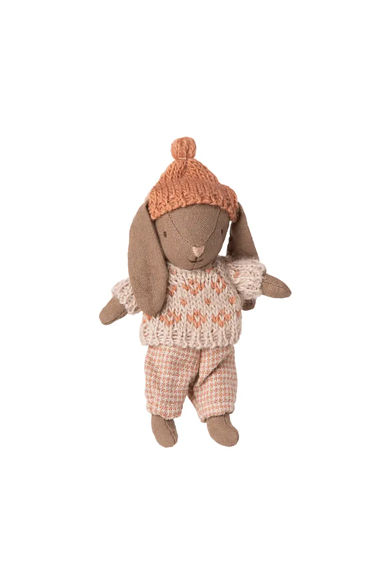 Winter bunny, Micro - Brown - Rose