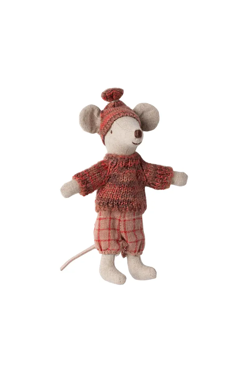 Winter Mouse With Ski Set, Big Sister - Rose
