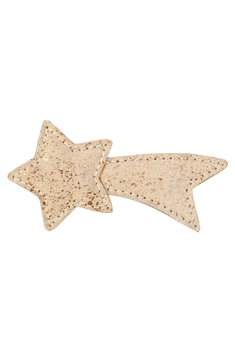 Wonda Hairclip - Shooting Star - Cream Metallic Suede