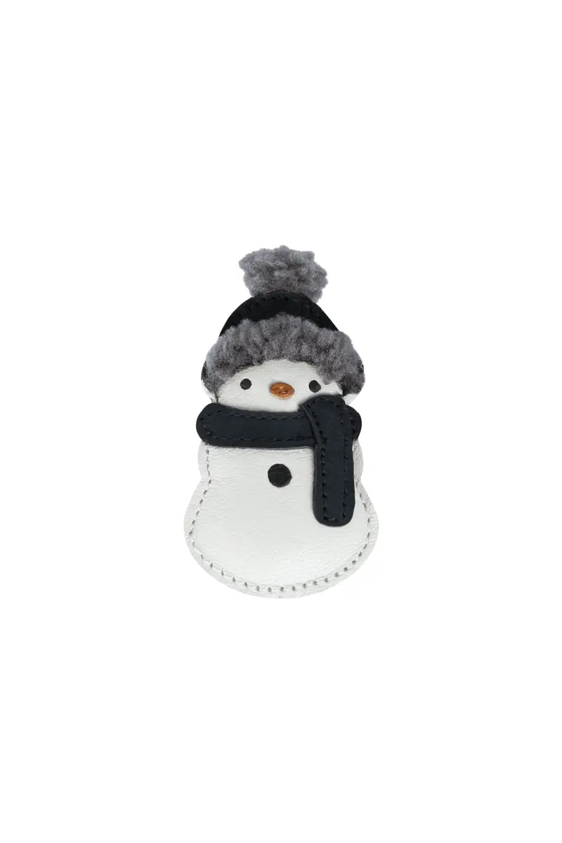 Wonda Hairclip - Snowman - Off White Leather