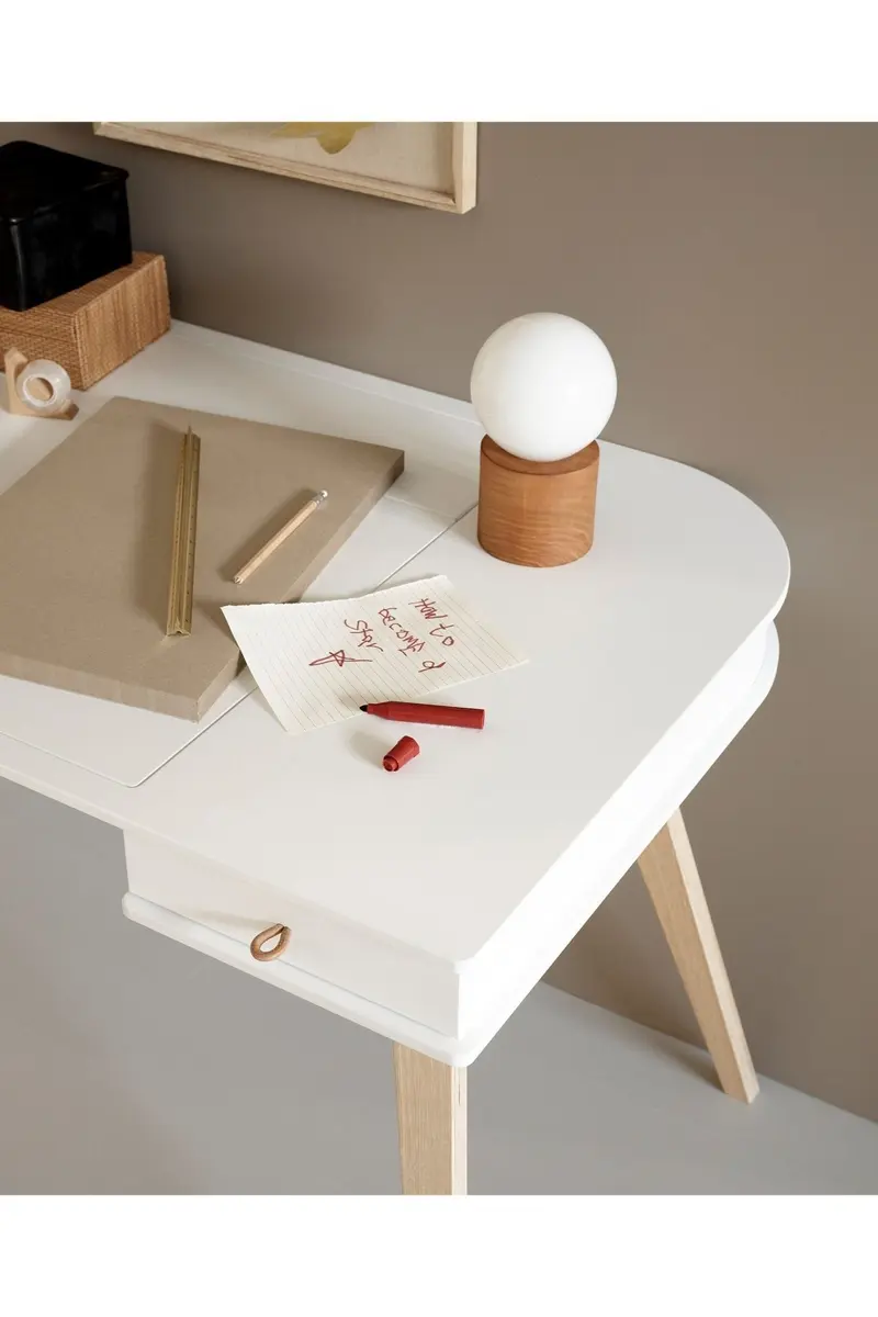 Wood Desk 72,6 cm, white/oak
