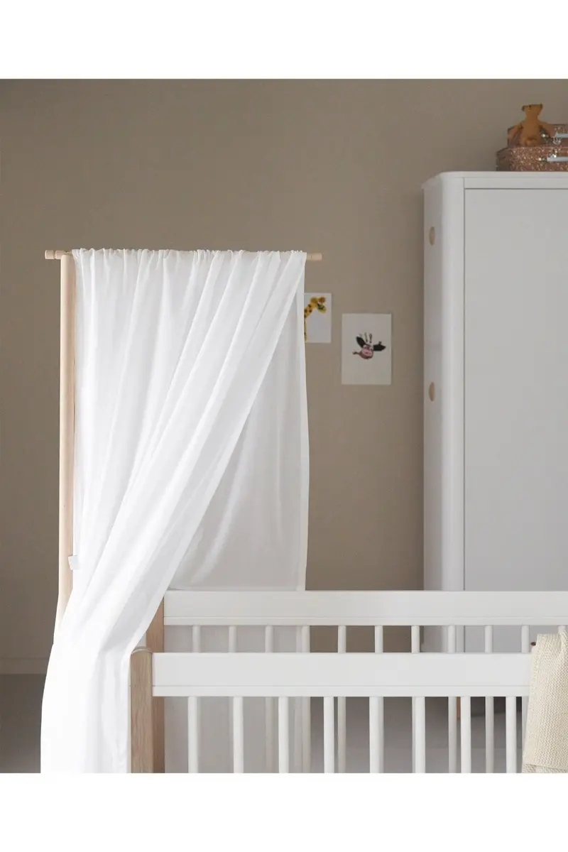 Wood Mini+ bed canopy, white