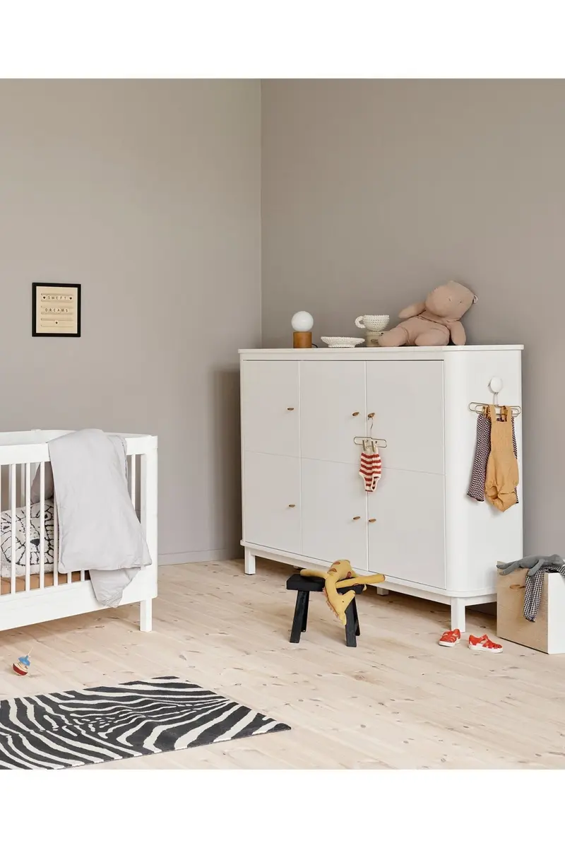 Wood Multi cupboard 3 doors, white