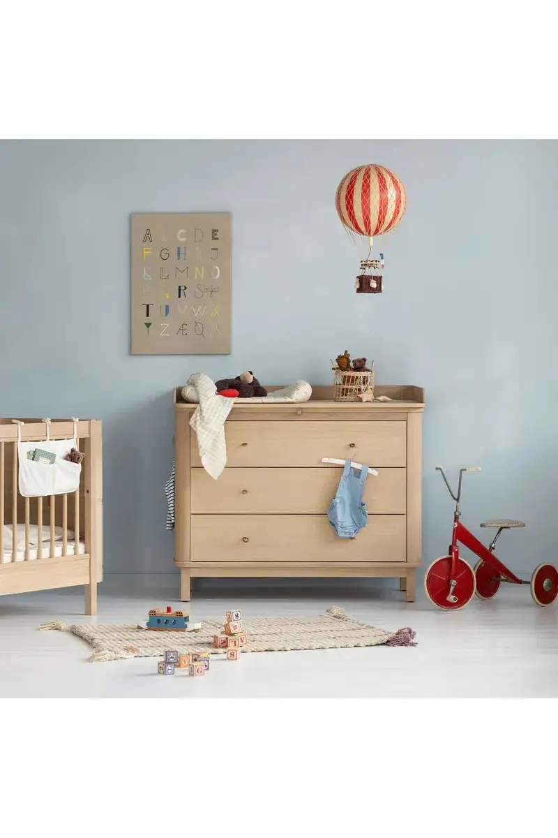 Wood nursery top for 041368, oak