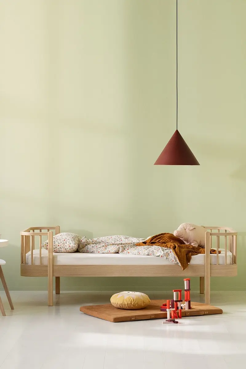 Wood original bed, 90x200 cm, oak