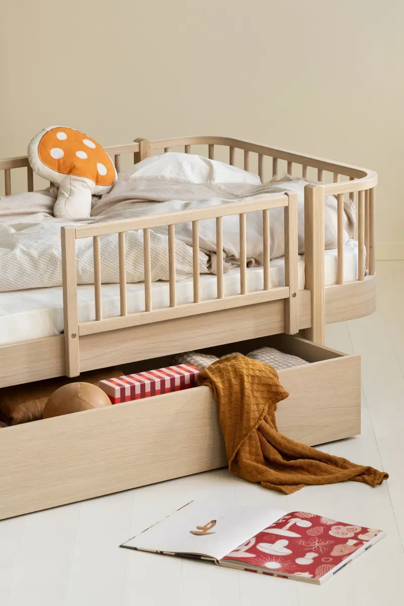 Wood original bed guard, oak