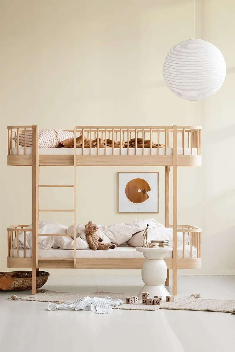 Wood original bunk bed, 90x200 cm, oak