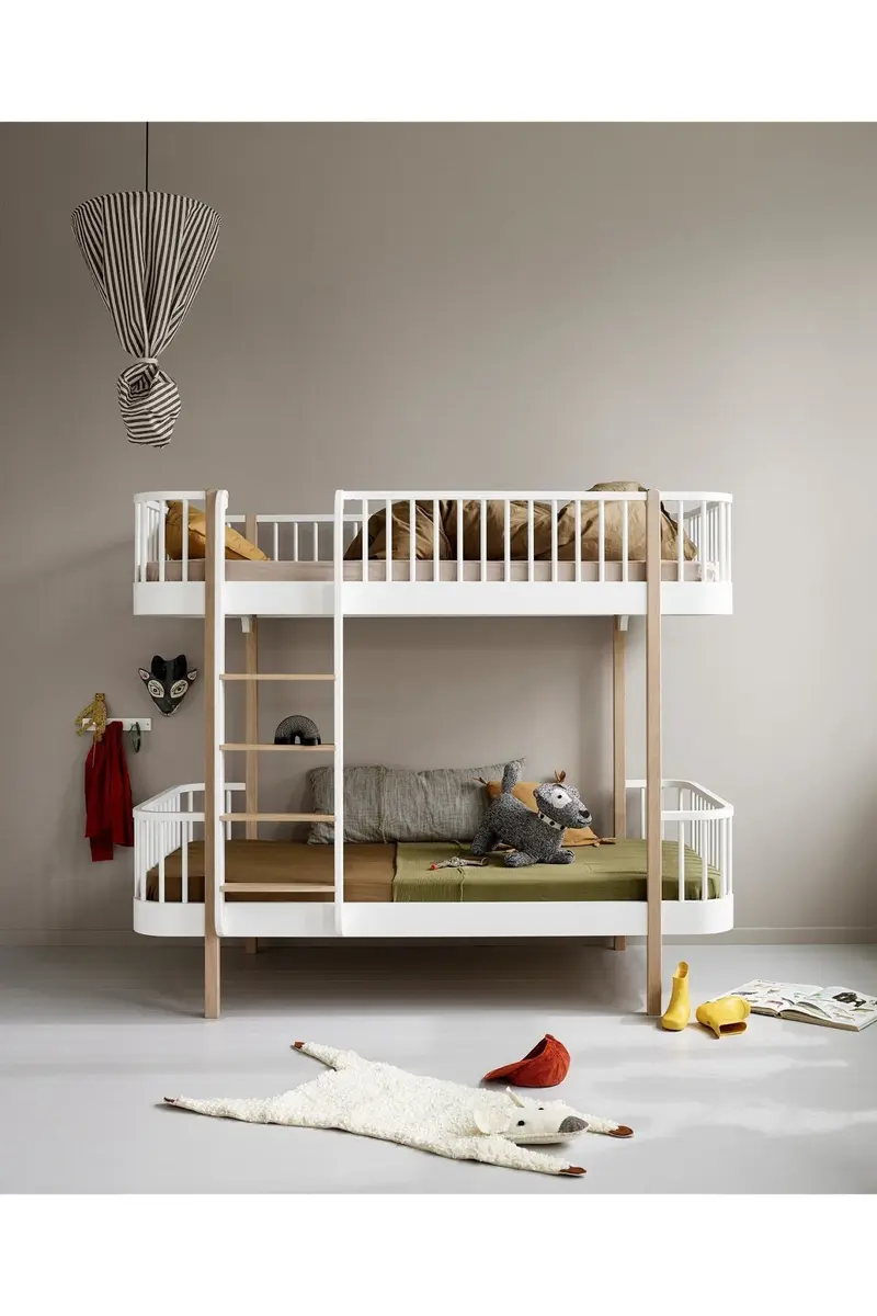 Wood Original bunk bed, 90x200 cm, white/oak