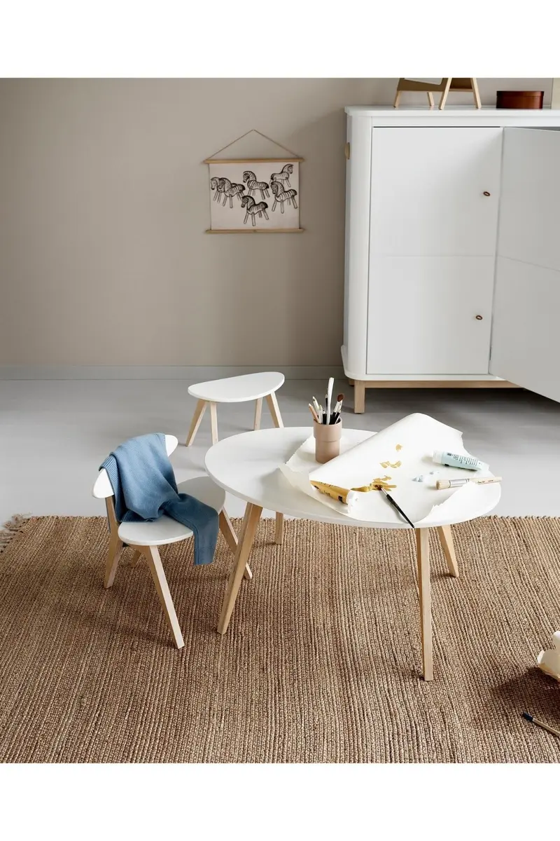 Wood PingPong chair, white/oak