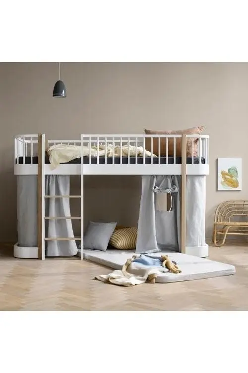 Wood Play mattress, Original low loft bed (90x200 cm), nature
