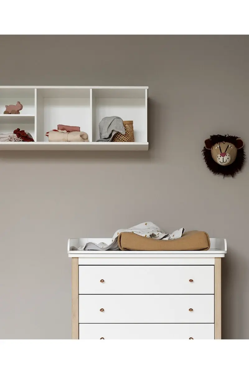 Wood Shelving unit 3x1 horizontal w. support