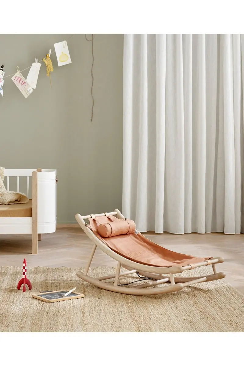 Wood Toddler rocker, oak/caramel