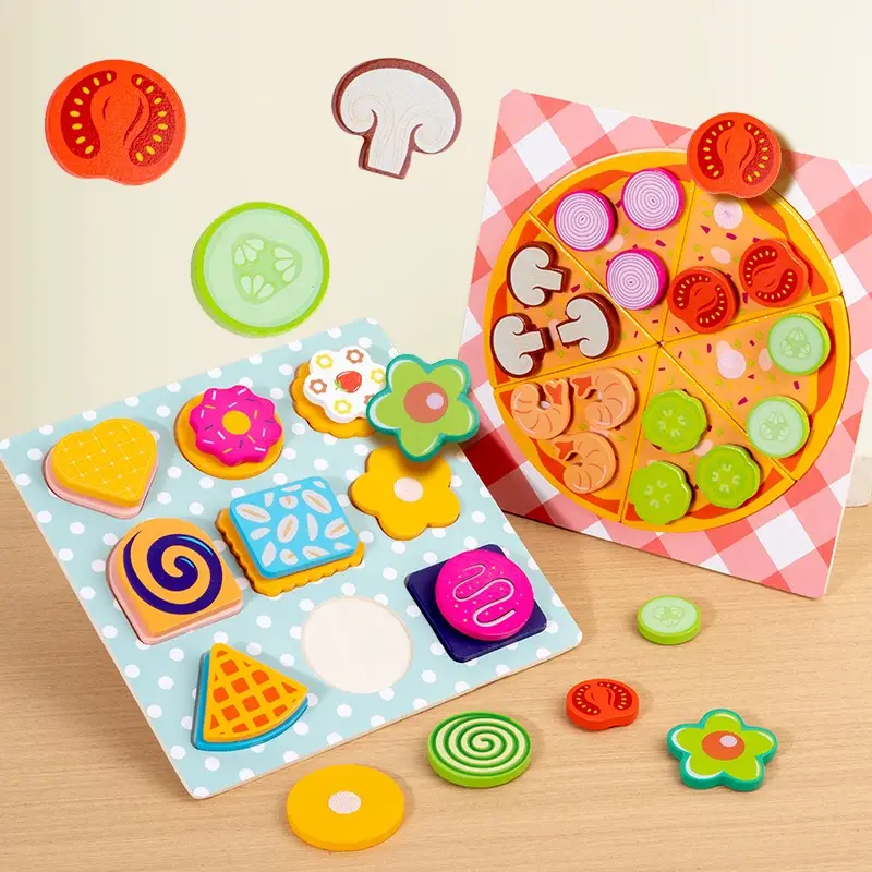 Woods™ - Stimuleer Creativiteit & Motoriek - Kinder Pizza & Koekje Set