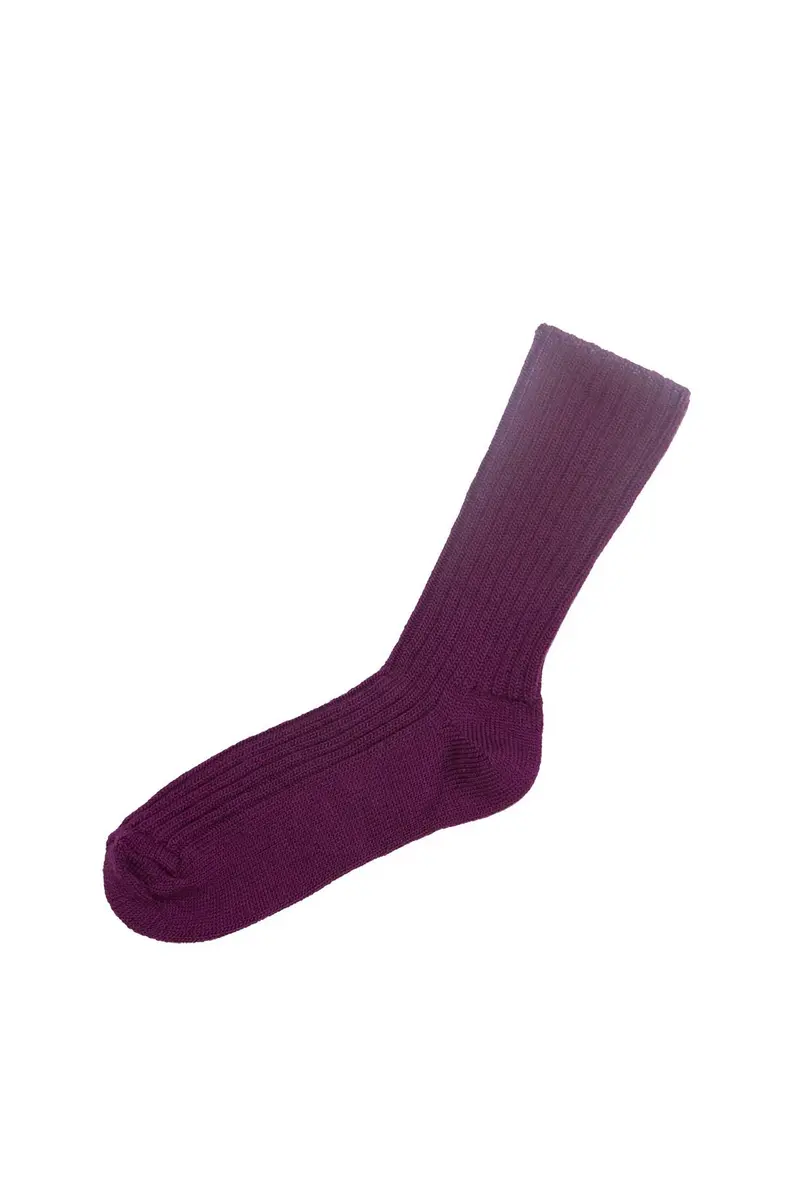 Wool socks Aubergine
