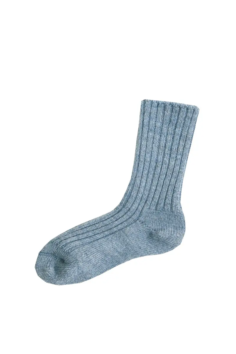 Wool socks Light Blue Melange