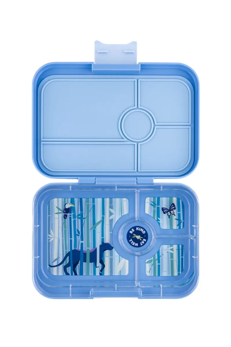 Yumbox Tapas XL met 4-vakken - Hazy Blue / Panther tray 4 vakken
