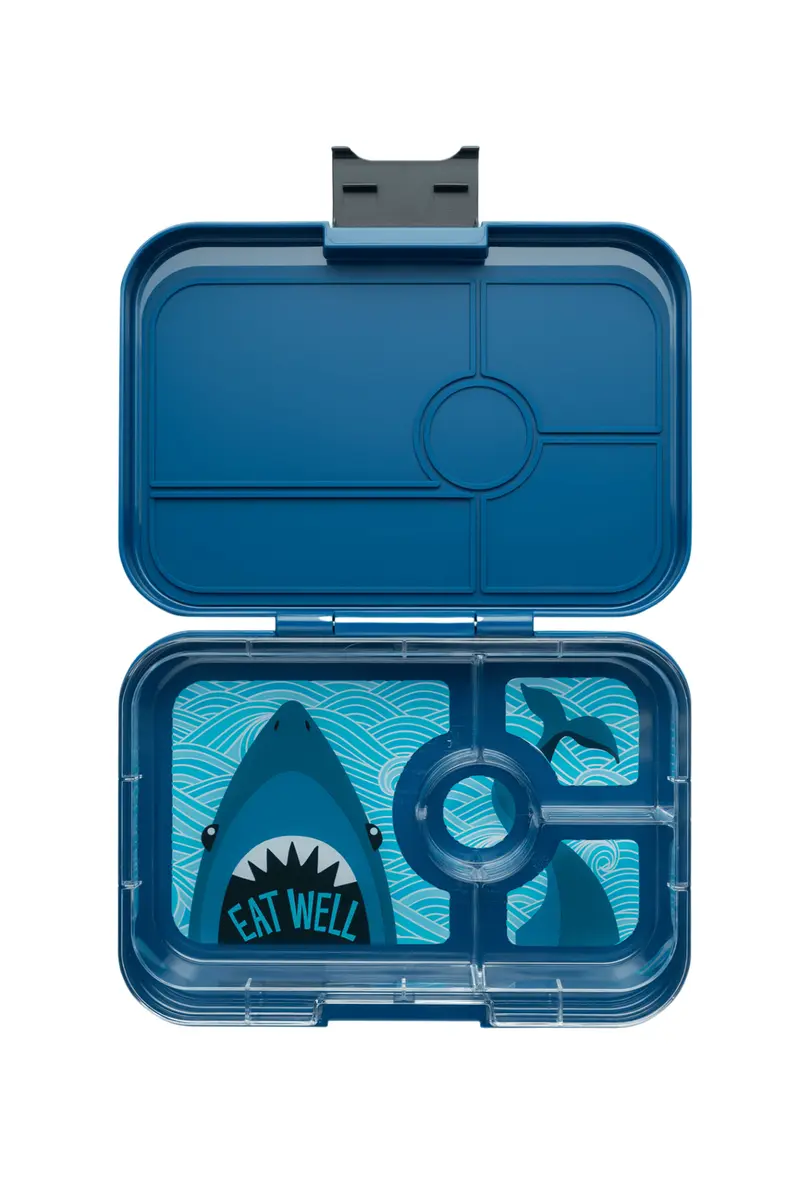 Yumbox Tapas XL met 4-vakken - Monte Carlo Blue / Shark tray 4 vakken